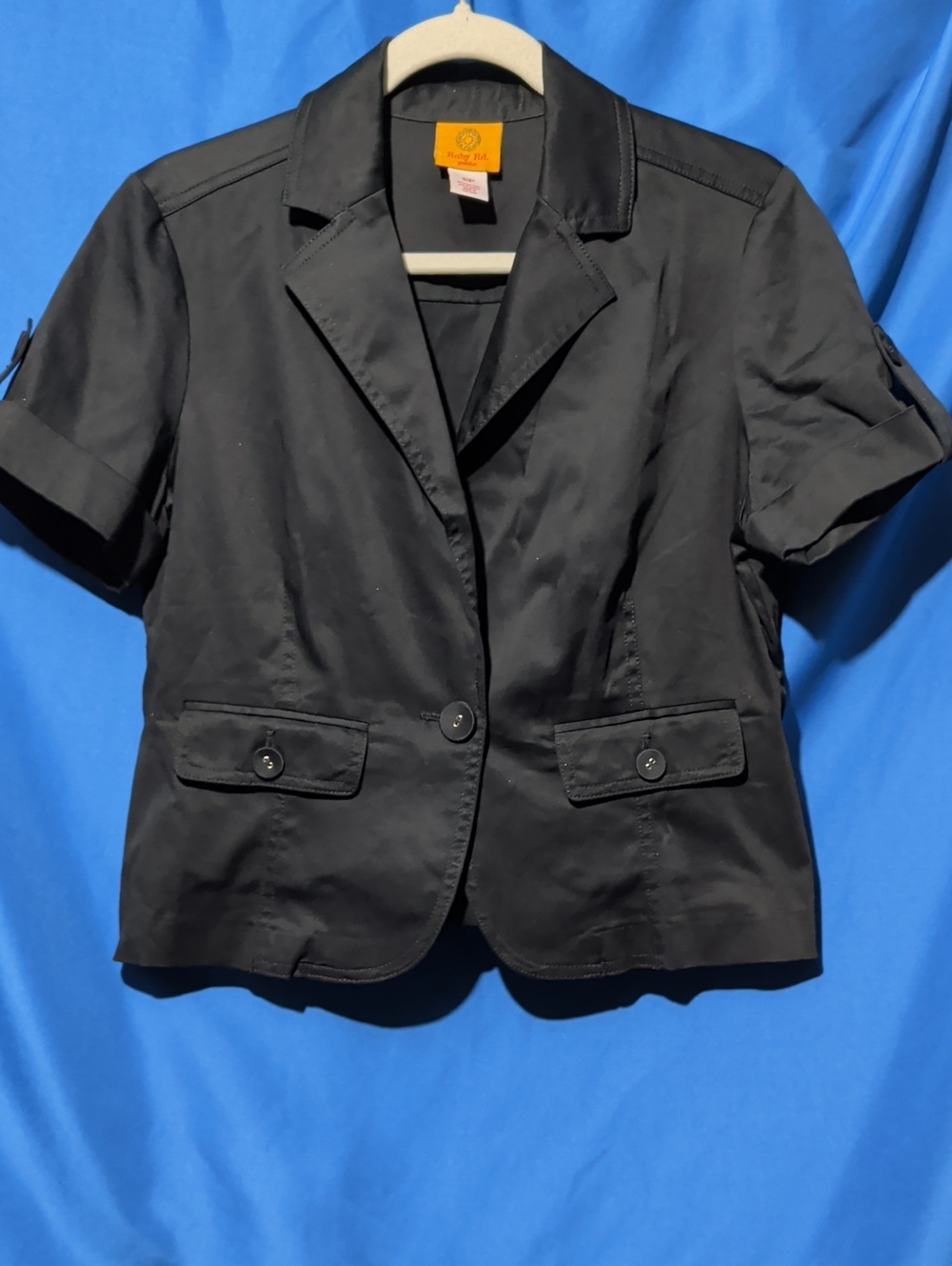 Ruby Rd. 12P Women's Black Short Sleeve Blazer Jacket